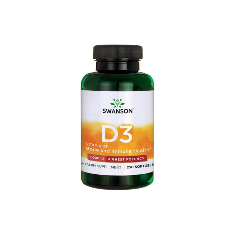Swanson Vitamin D3 Βιταμίνη για Ενίσχυση του Ανοσοποιητικού & την Υγεία των Οστών 5000iu 250 μαλακές κάψουλες