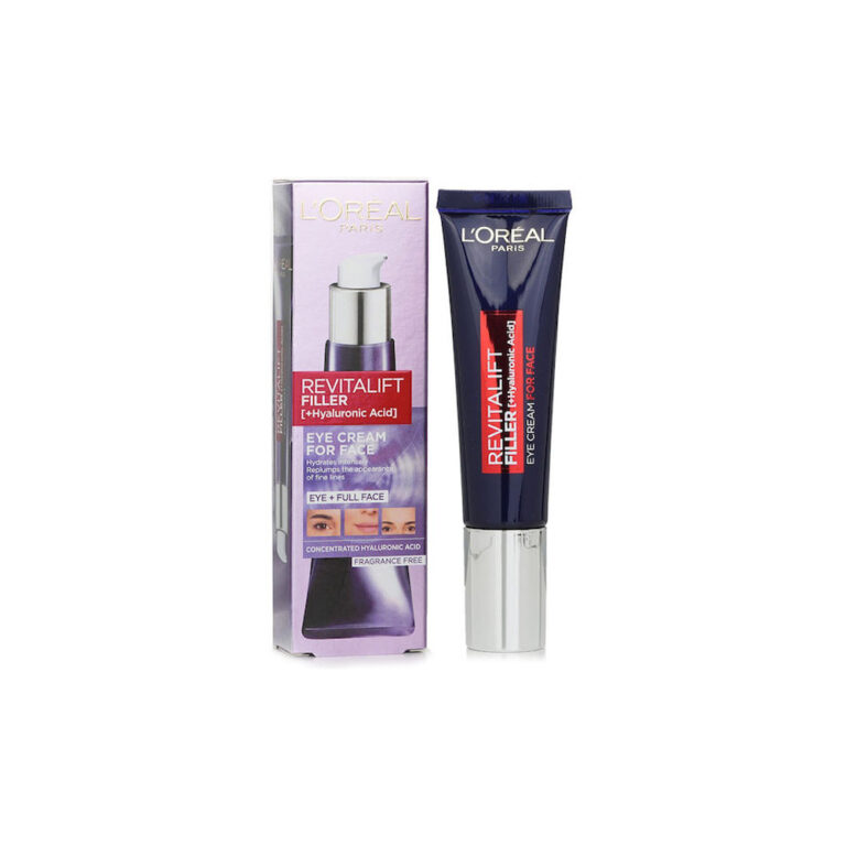 L'Oreal Paris Revitalift Filler Ενυδατική & Αναπλαστική Κρέμα Ματιών για Λάμψη με Υαλουρονικό Οξύ 30ml