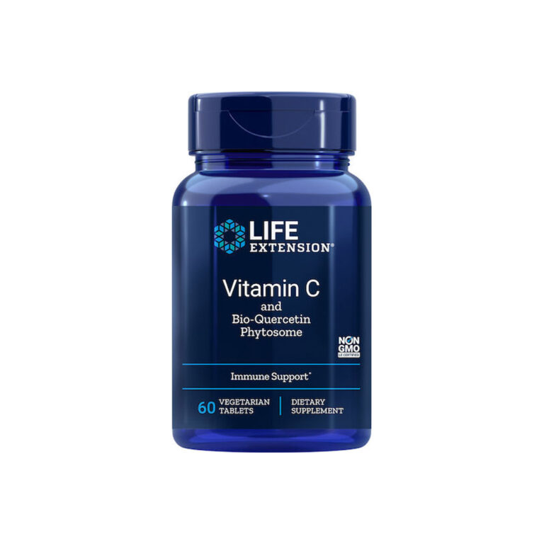 Life Extension Vitamin C & Bio-Quercetin Phytosome Βιταμίνη για Ενίσχυση του Ανοσοποιητικού, τo Δέρμα & Αντιοξειδωτική δράση 1000mg 60 φυτικές κάψουλες
