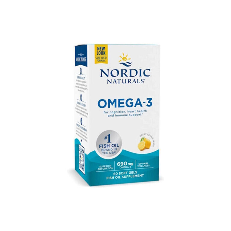 Nordic Naturals Omega 3 Ιχθυέλαιο 690mg 60 μαλακές κάψουλες Λεμόνι