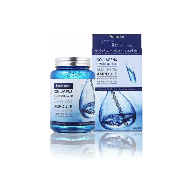 Farm Stay Collagen & Hyaluronic Acid Αντιγηραντικό Serum Προσώπου με Νιασιναμίδη & Βιταμίνη E 250ml