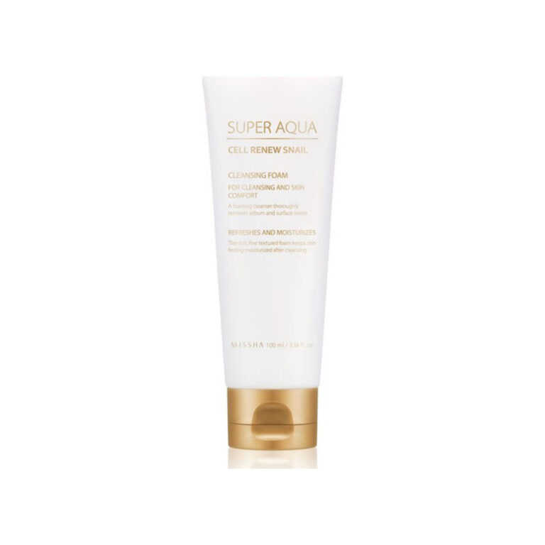 Missha Super Aqua Cell Renew Snail Αφρός Καθαρισμού Προσώπου για Ακνεϊκές Επιδερμίδες 100ml