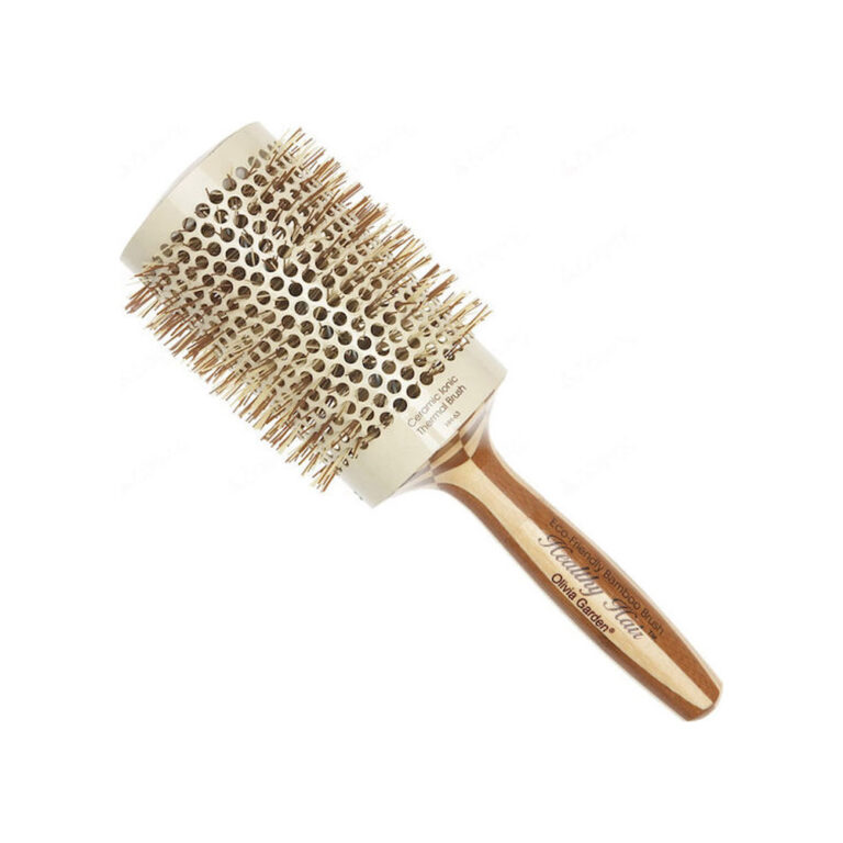 Olivia Garden Healthy Hair Thermal Βούρτσα Μαλλιών για Ίσιωμα Καφέ 63mm
