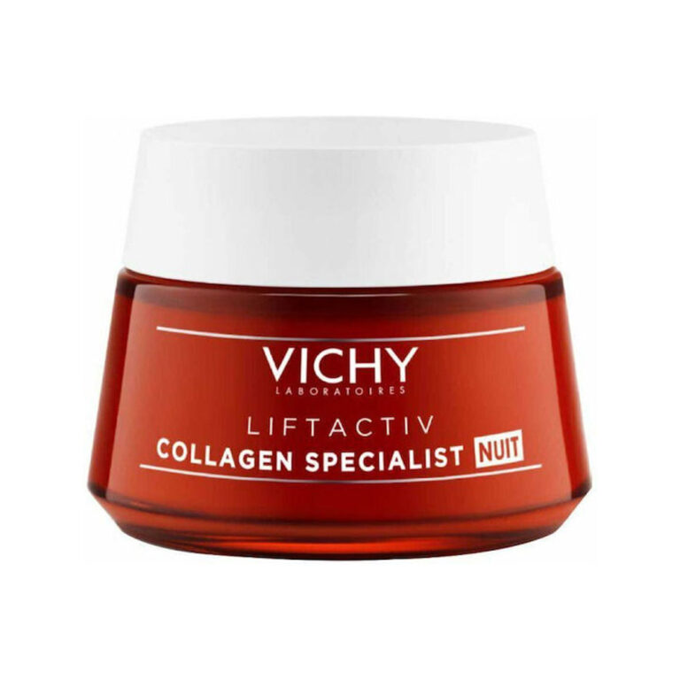 Vichy Liftactiv Collagen Specialist Κρέμα Προσώπου Νυκτός για Αντιγήρανση, Σύσφιξη & Λάμψη με Υαλουρονικό Οξύ & Βιταμίνη C 50ml