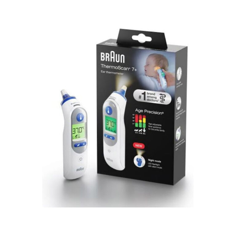 Braun Thermoscan 7+ Ψηφιακό Θερμόμετρο Αυτιού με Υπέρυθρες Κατάλληλο για Μωρά