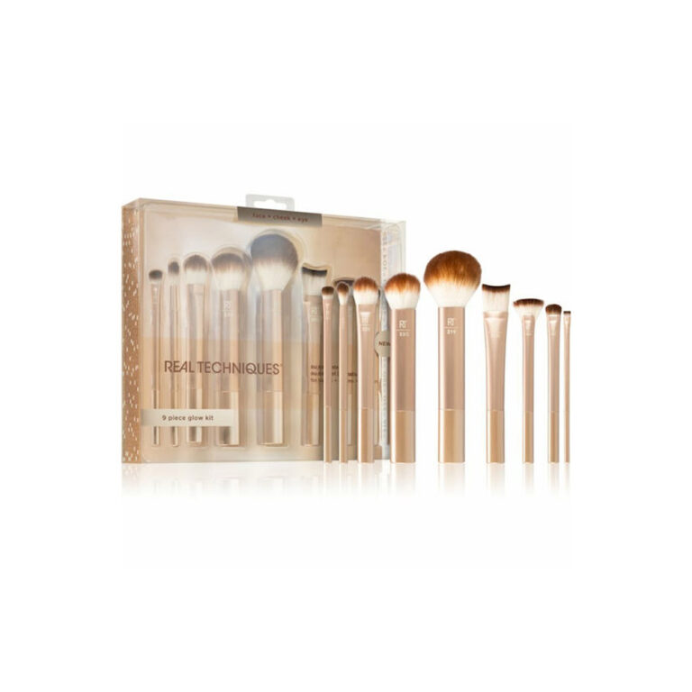 Real Techniques Σετ με Πινέλα Μακιγιάζ από Συνθετική Τρίχα Au Naturale 9τμχ