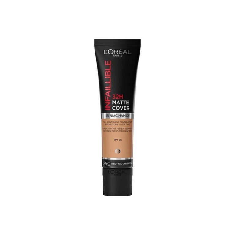 L'Oreal Paris Infaillible 32H Matte Cover Liquid Foundation SPF25 290 Golden Amber 30ml