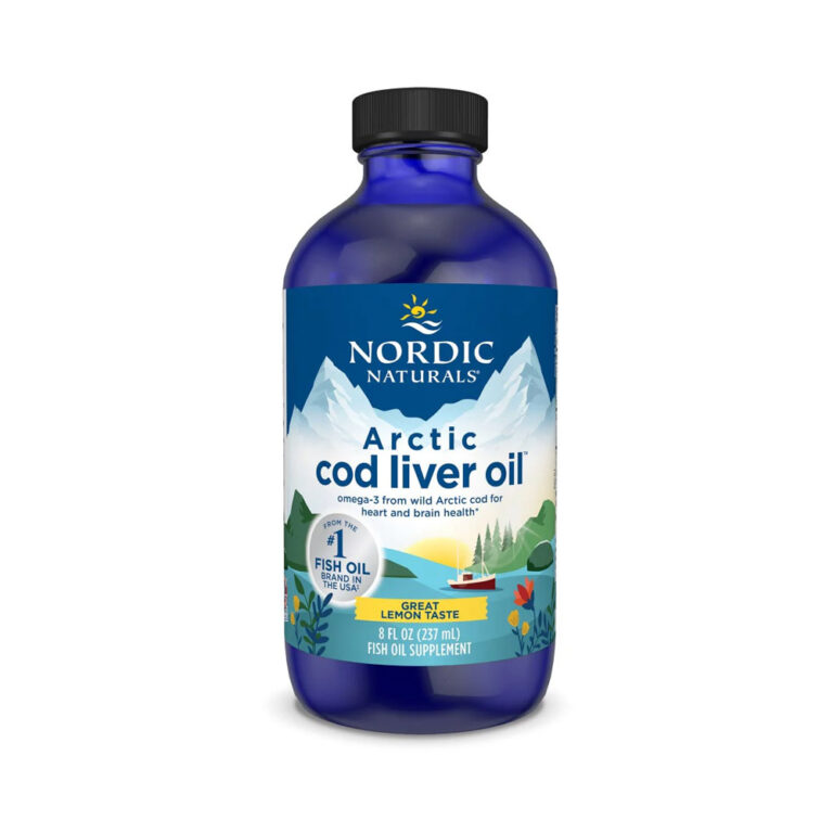 Nordic Naturals Arctic Cod Liver Oil Omega 3 Μουρουνέλαιο 1060mg 237ml Λεμόνι