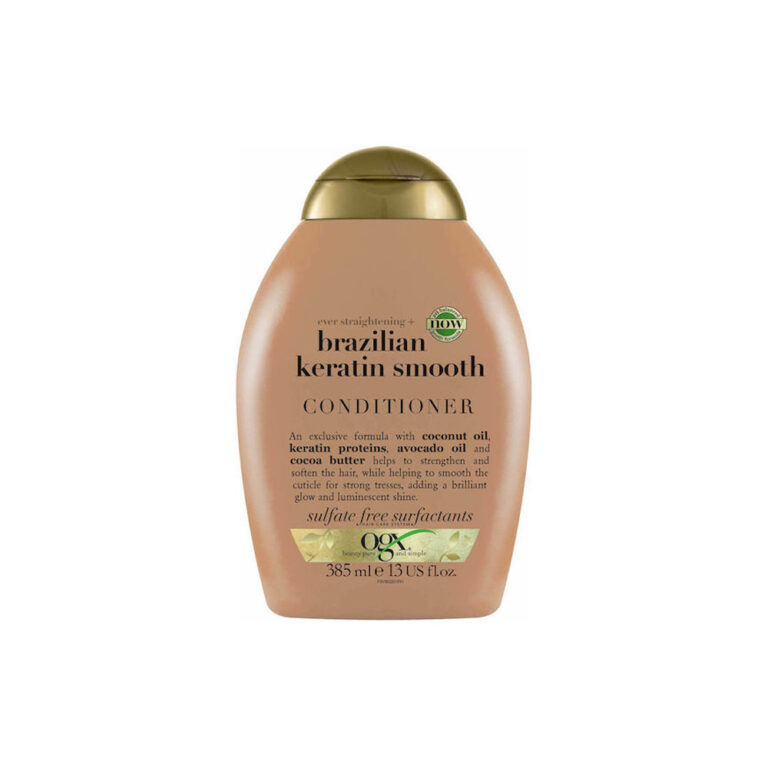 OGX Brazilian Keratin Smooth Conditioner Αναδόμησης/Θρέψης για Όλους τους Τύπους Μαλλιών 385ml