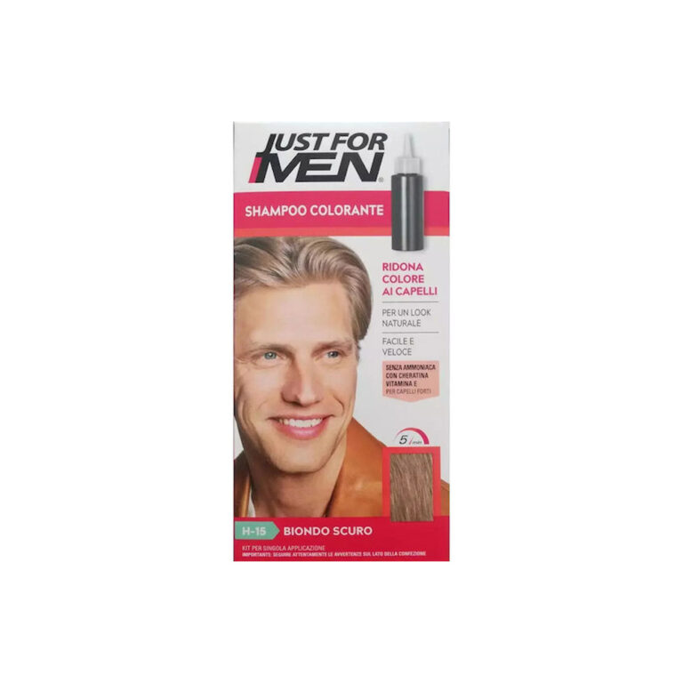 Just For Men Shampoo-In Color Χρωμοσαμπουάν Χωρίς Αμμωνία 15 Ξανθό Σκούρο 30ml