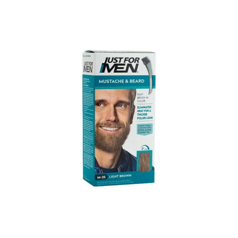 Just For Men Βαφή Περιποίησης για Γένια και Μουστάκι Easy Brush In Colour M 25 Καστανό Ανοιχτό