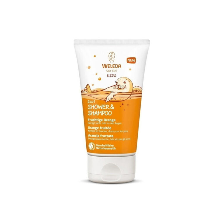 Weleda Βιολογικό Παιδικό Αφρόλουτρο & Σαμπουάν Kids με Πορτοκάλι σε Μορφή Κρέμας 150ml