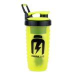 Hiro.Lab Crater Cap Shaker 770ml Yellow/Black με Μπάλα Ανάμειξης και Θήκη Συμπληρωμάτων