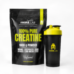 Hiro.Lab 100% Pure Creatine Monohydrate 1kg + Shaker 500ml Black/Yellow